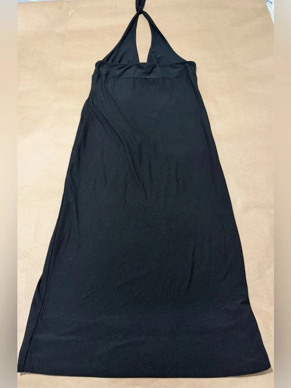 No Boundaries Black One-Shoulder Halter Midi Dress